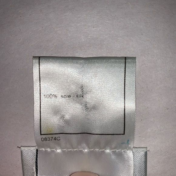 CHANEL size 44 cream silk shell blouse - Picture 6 of 11